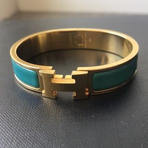 Hermes click Clac enamel bracelet.